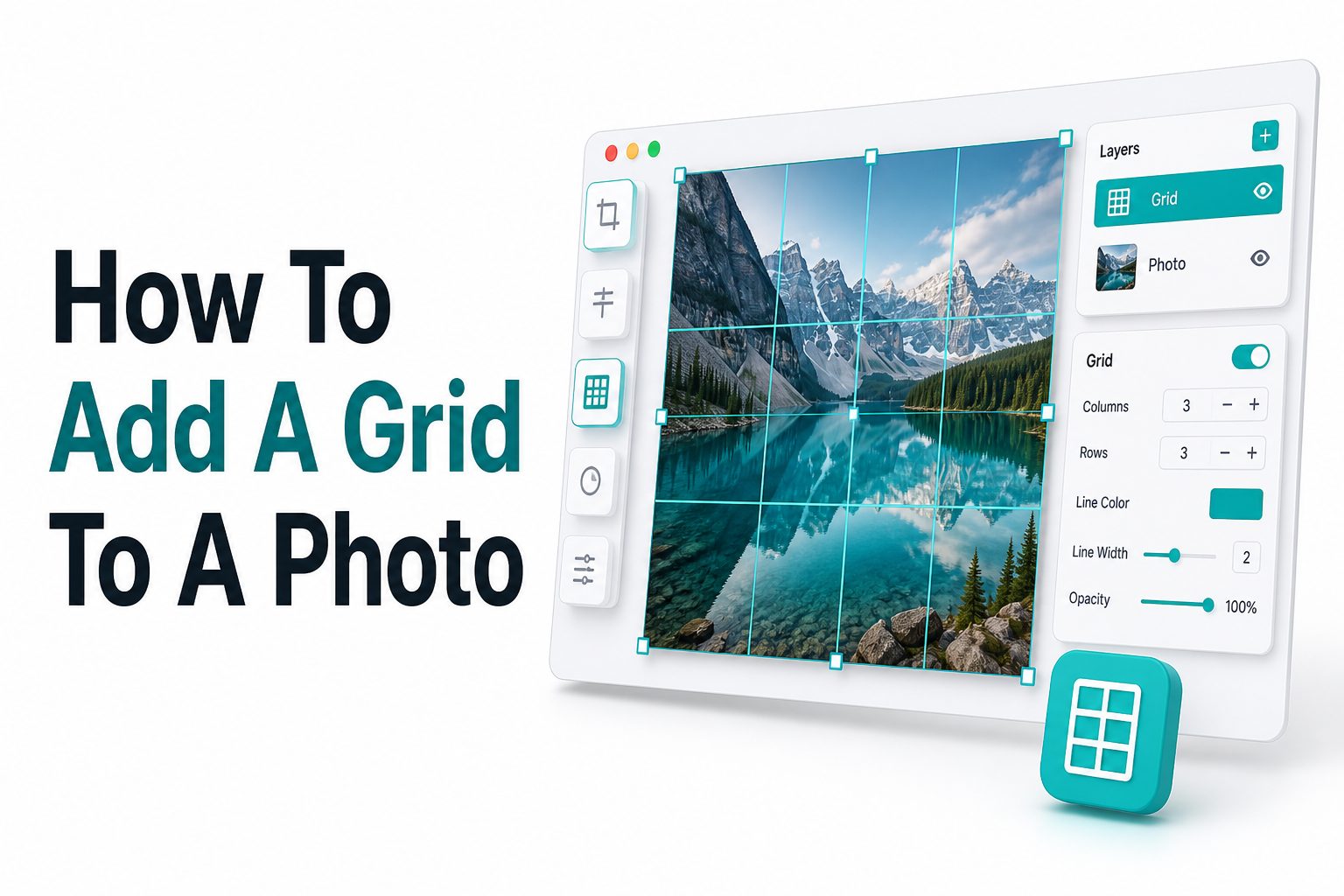how-to-add-a-grid-to-a-photo-e1298 Photo editing workspace showing a grid overlay on an image