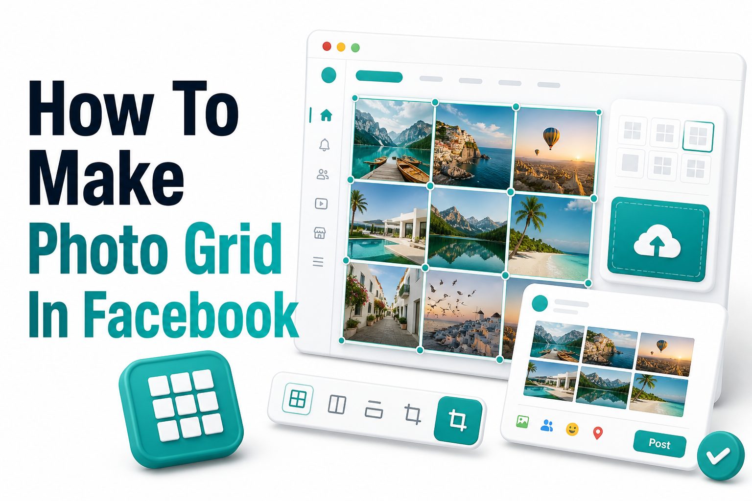 how-to-make-photo-grid-in-facebook-e1302 Facebook photo grid collage showing multiple images arranged in a clean layout